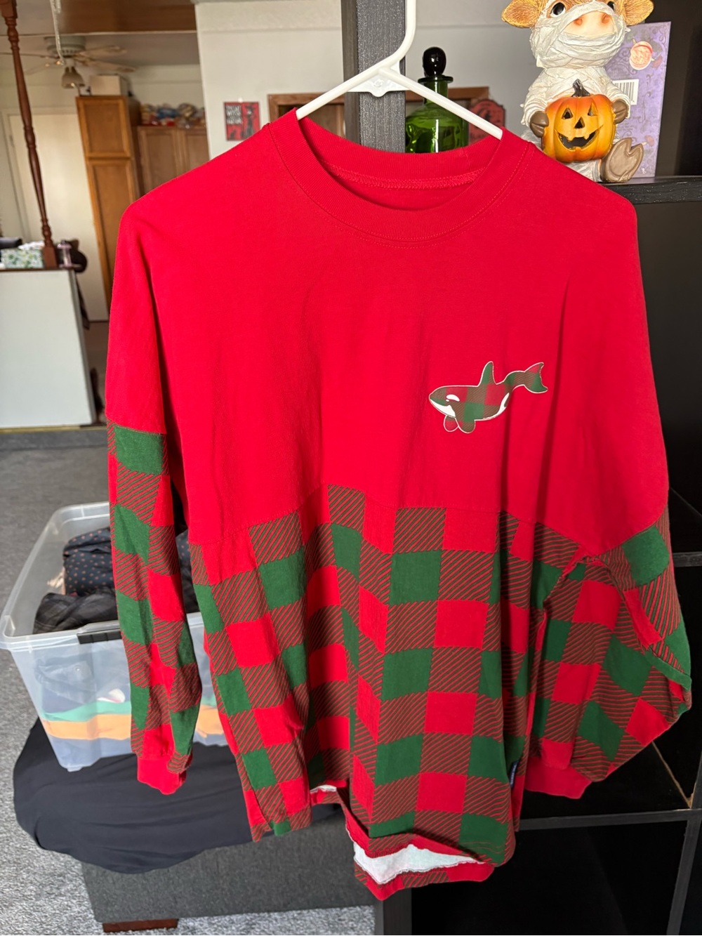 Red & Green Buffalo Check Long-Sleeve Sweater